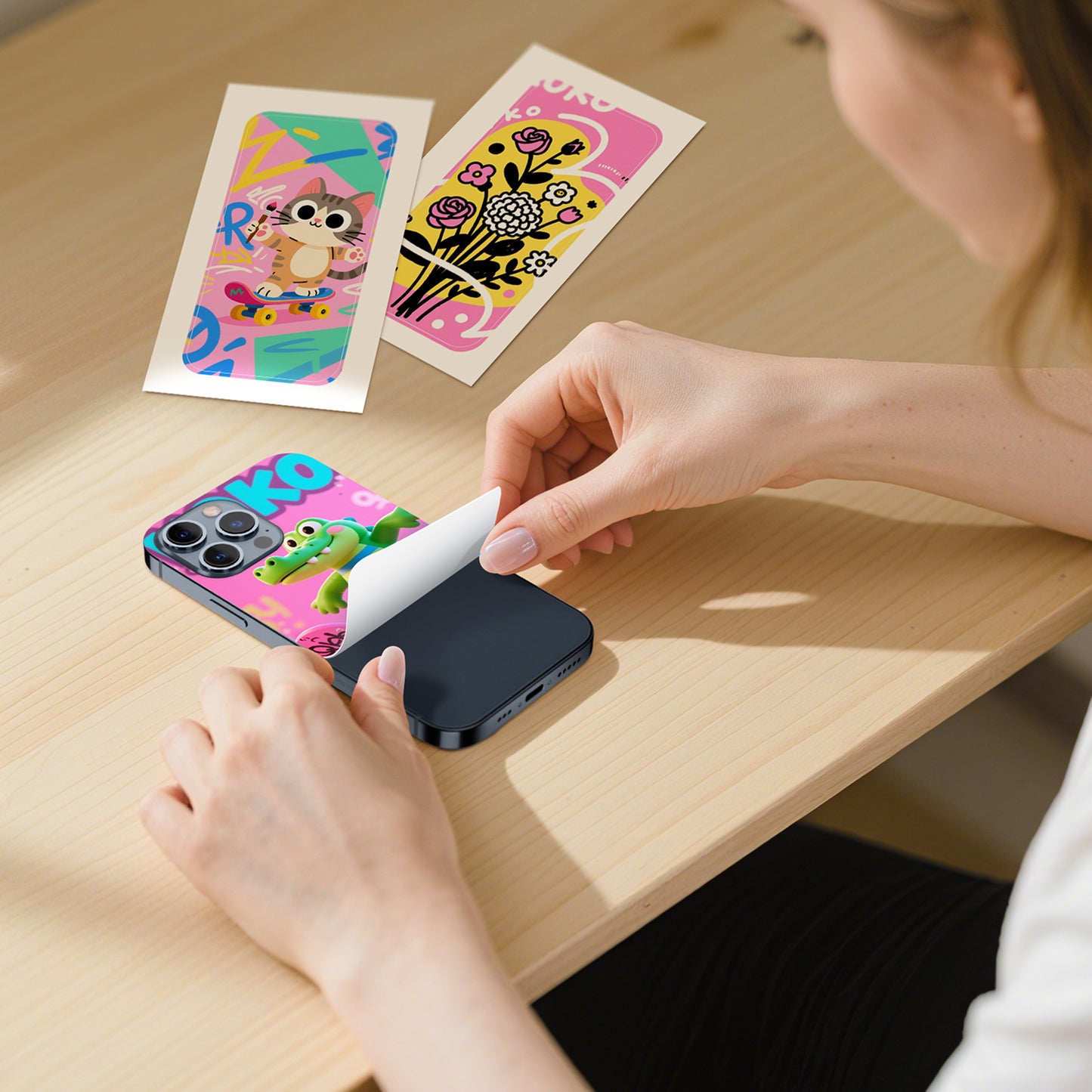 Gegekoko DHP710 Custom Phone Skin Maker, All-in-One Printer and Cutter Machine for Personalized Mobile Skins, Wireless Smart APP Control, Dye-Sub Tech for Scratch-Proof & Fade-Proof Protective Decals